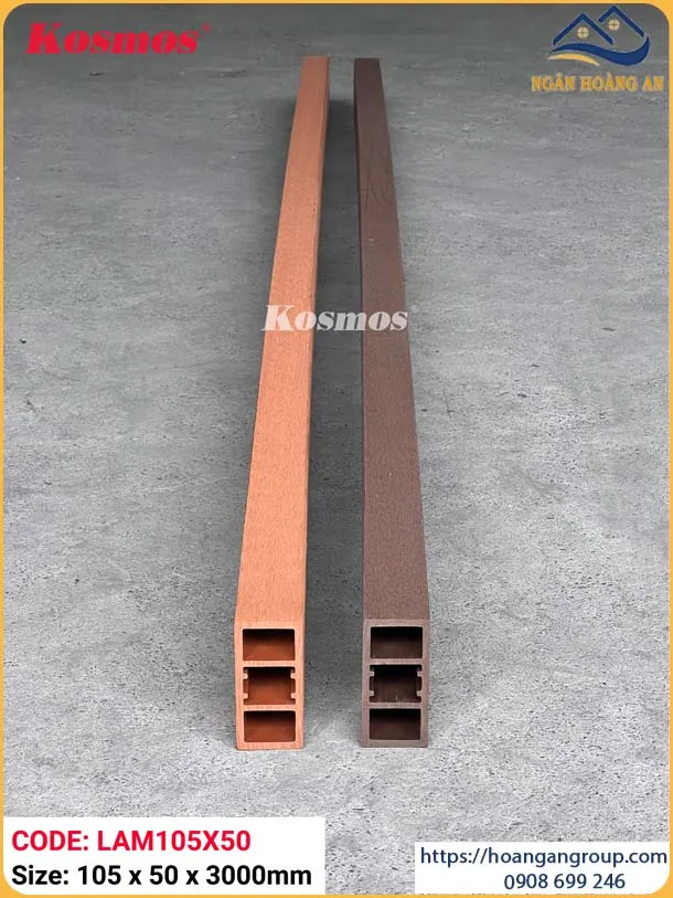 Thanh Lam Gỗ Nhựa Ngoài Trời Kosmos L105x50 Copper Brown